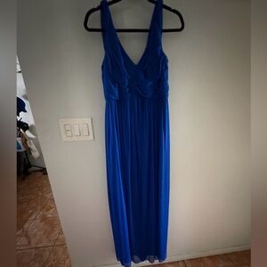 David's Bridal Royal Blue Maxi Dress